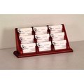 Wooden Mallet 9 Pocket Counter Top Business Card Holder - Mahogany BCC3-9MH